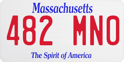 MA license plate 482MN0