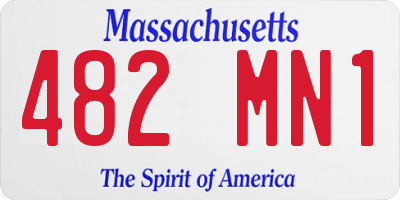 MA license plate 482MN1