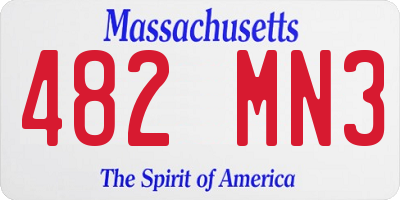 MA license plate 482MN3