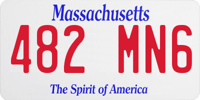 MA license plate 482MN6