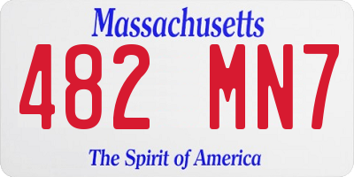MA license plate 482MN7