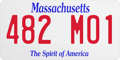 MA license plate 482MO1