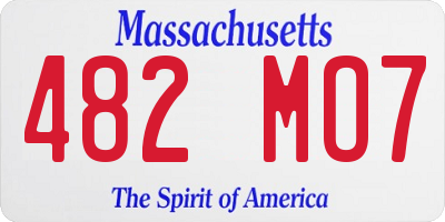 MA license plate 482MO7