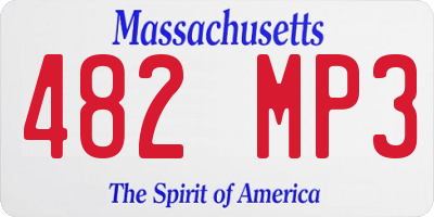 MA license plate 482MP3