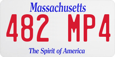 MA license plate 482MP4