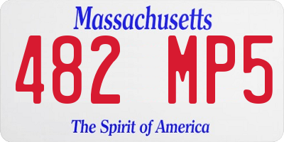 MA license plate 482MP5