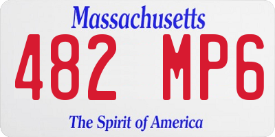 MA license plate 482MP6