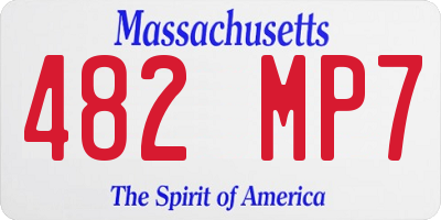 MA license plate 482MP7
