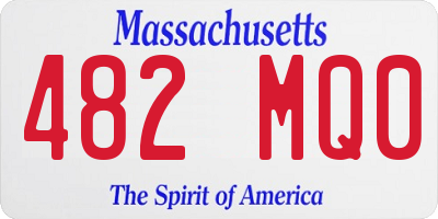 MA license plate 482MQ0
