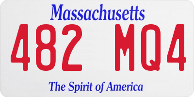 MA license plate 482MQ4