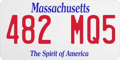 MA license plate 482MQ5