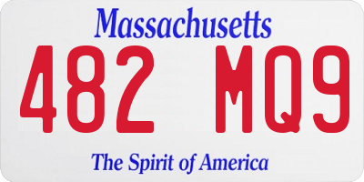 MA license plate 482MQ9