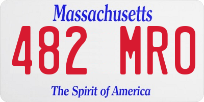 MA license plate 482MR0