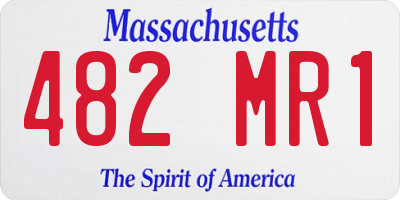 MA license plate 482MR1