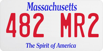 MA license plate 482MR2