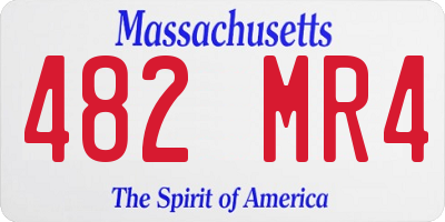 MA license plate 482MR4
