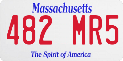 MA license plate 482MR5