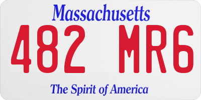 MA license plate 482MR6
