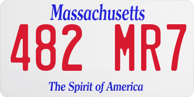 MA license plate 482MR7