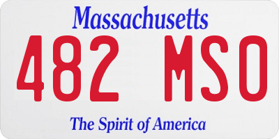 MA license plate 482MS0