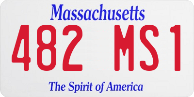 MA license plate 482MS1