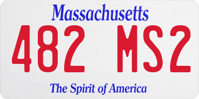 MA license plate 482MS2