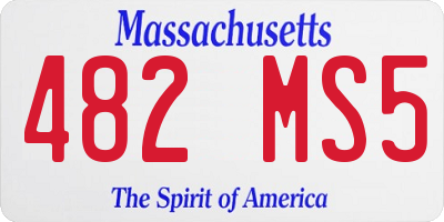 MA license plate 482MS5