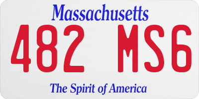 MA license plate 482MS6