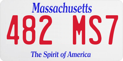 MA license plate 482MS7