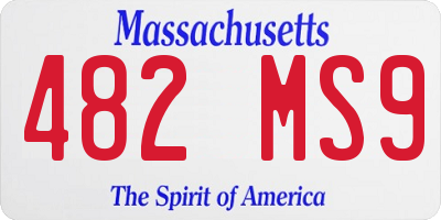 MA license plate 482MS9