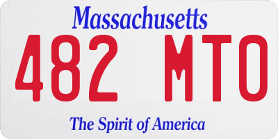 MA license plate 482MT0