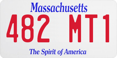 MA license plate 482MT1