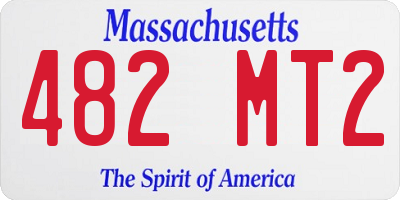MA license plate 482MT2