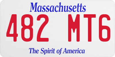 MA license plate 482MT6