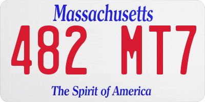 MA license plate 482MT7
