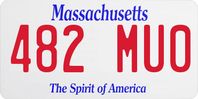 MA license plate 482MU0