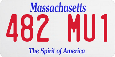 MA license plate 482MU1