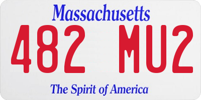 MA license plate 482MU2