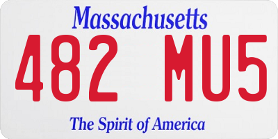 MA license plate 482MU5