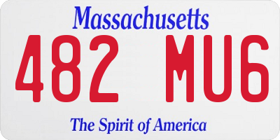 MA license plate 482MU6