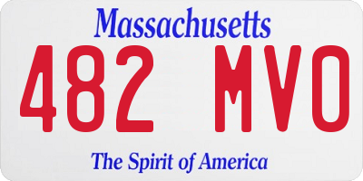 MA license plate 482MV0