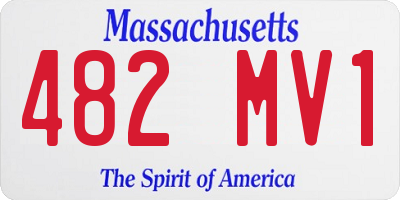 MA license plate 482MV1