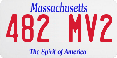 MA license plate 482MV2