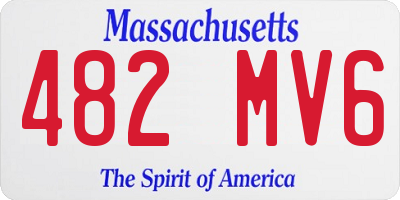 MA license plate 482MV6