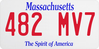 MA license plate 482MV7