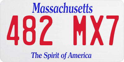 MA license plate 482MX7