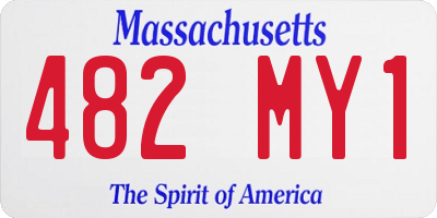 MA license plate 482MY1