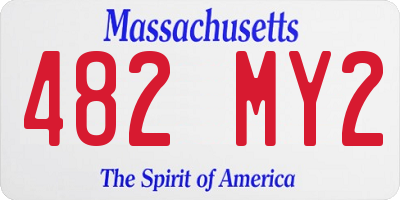 MA license plate 482MY2