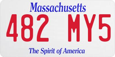 MA license plate 482MY5