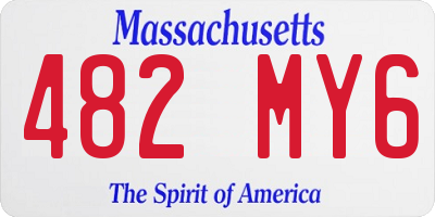MA license plate 482MY6